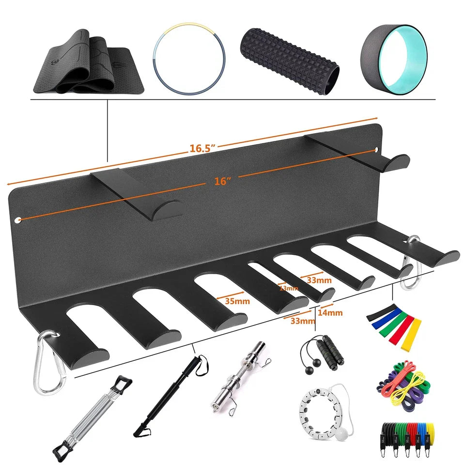 Resistance Bands Rack Wall Mount Home Gym Equipment Storage Rack for Resistan